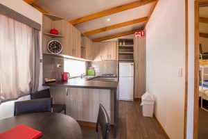 Euston Club Resort Cabin 12 kitchen 